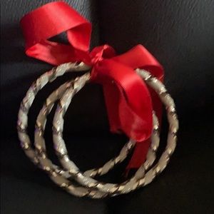 3 silver plated bracelets